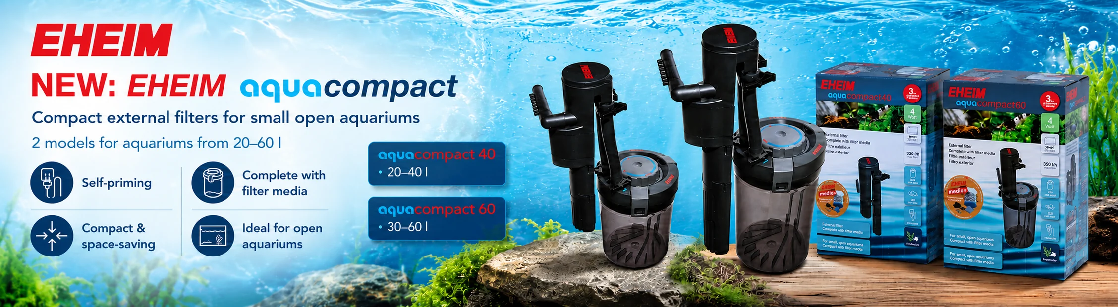 EHEIM aquacompact – Compact External Filters for Small Aquariums