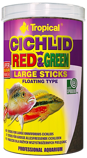 Tropical Cichlid Red & Green Large Sticks